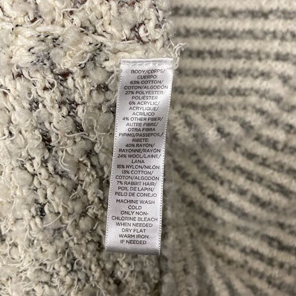 Ann Taylor Loft Fuzzy Striped Knit Soft Sweater Size Large - Picture 9 of 11